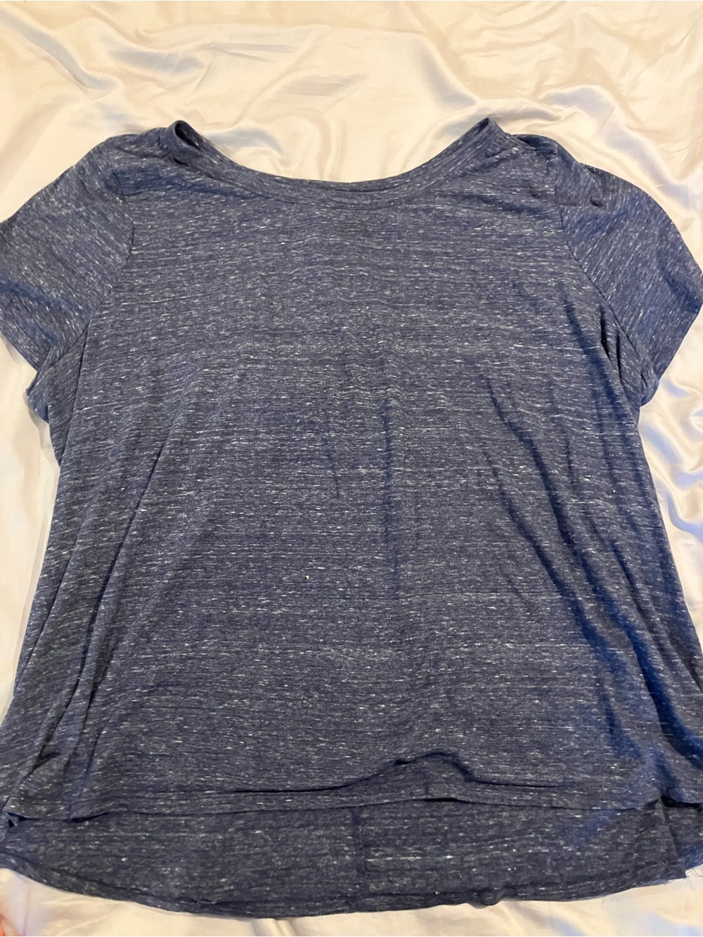 Lane Bryant Heathered Navy Short-Sleeve Tee